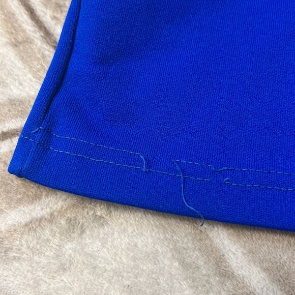 Vint. 60s Hi Style double knit poly blue white Overbrook basketball tank jersey - Picture 6 of 6